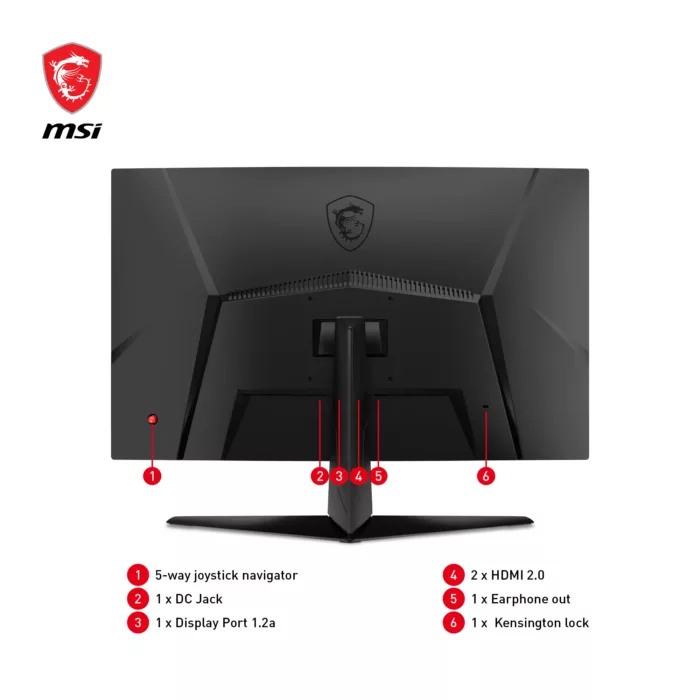 MSI 27 1MS 250HZ VA INCURVE FHD 1500R G27C4X 11 MSI 27" 1MS 250HZ VA INCURVÉ FHD 1500R G27C4X